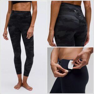 Lululemon Align™ High-Rise Pant 25" Camo Deep Coal Sz 4 Leggings Athleisure